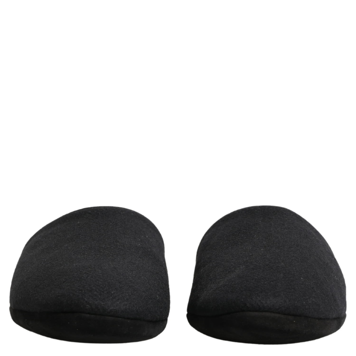 Black Wool Cashmere Red Quilted Slippers Shoes