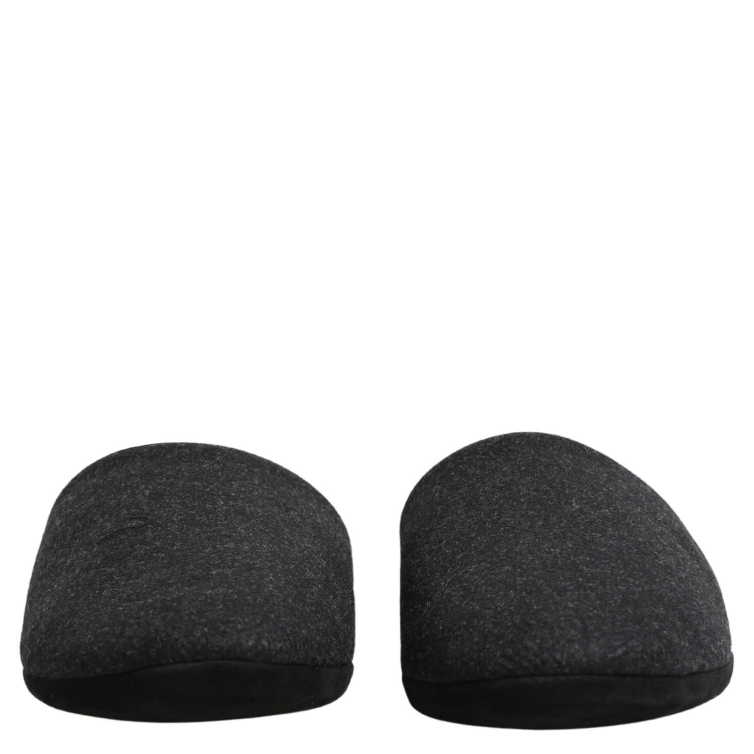 Anthracite Wool Cashmere Quilted Slippers Shoes