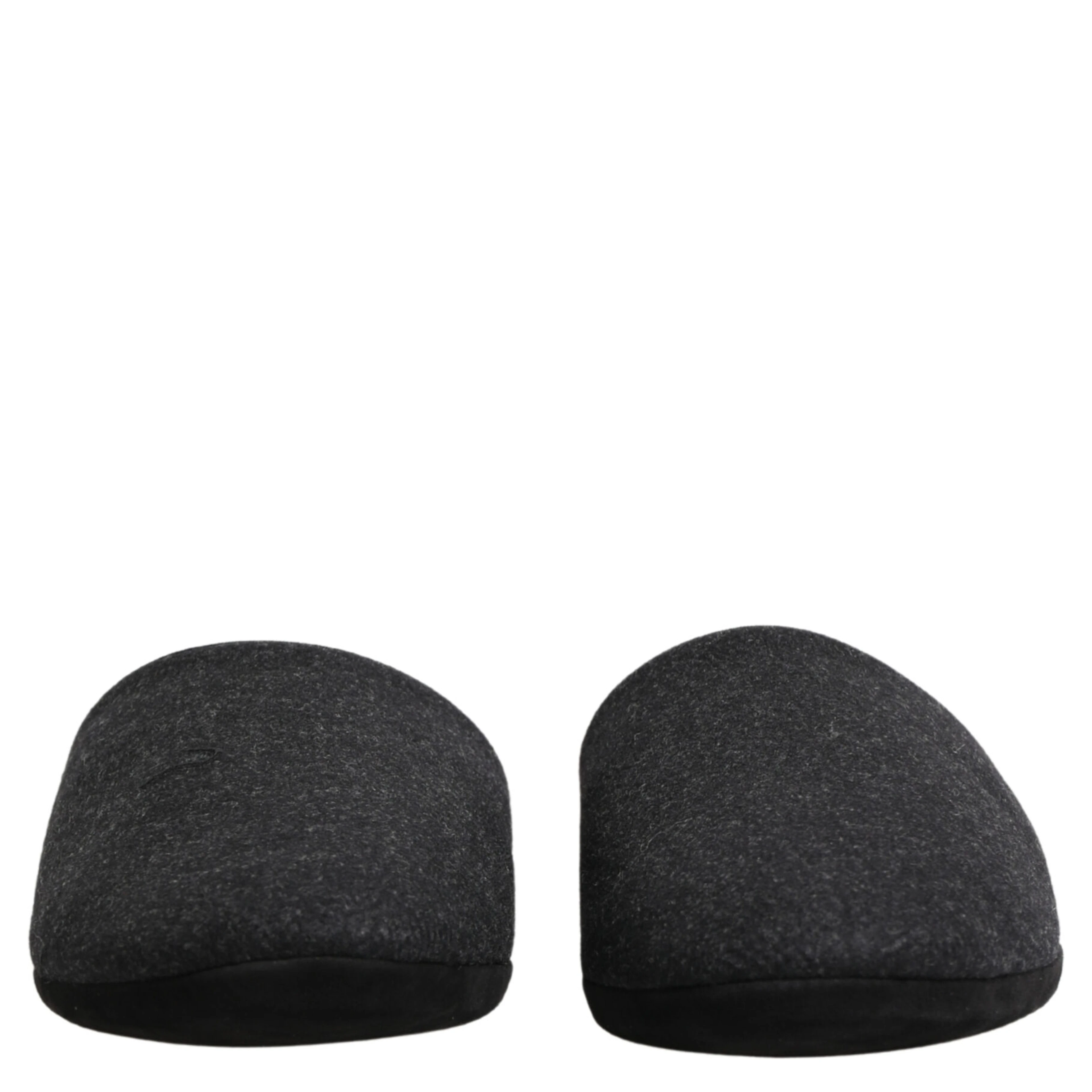 Anthracite Wool Cashmere Quilted Slippers Shoes
