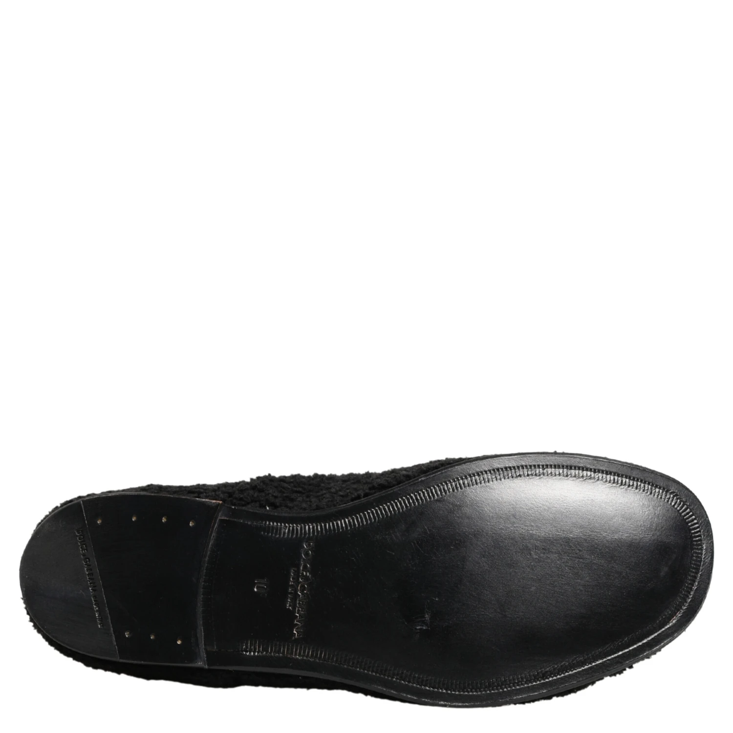 Men Black Riccio Shearling Dress Derby Shoes