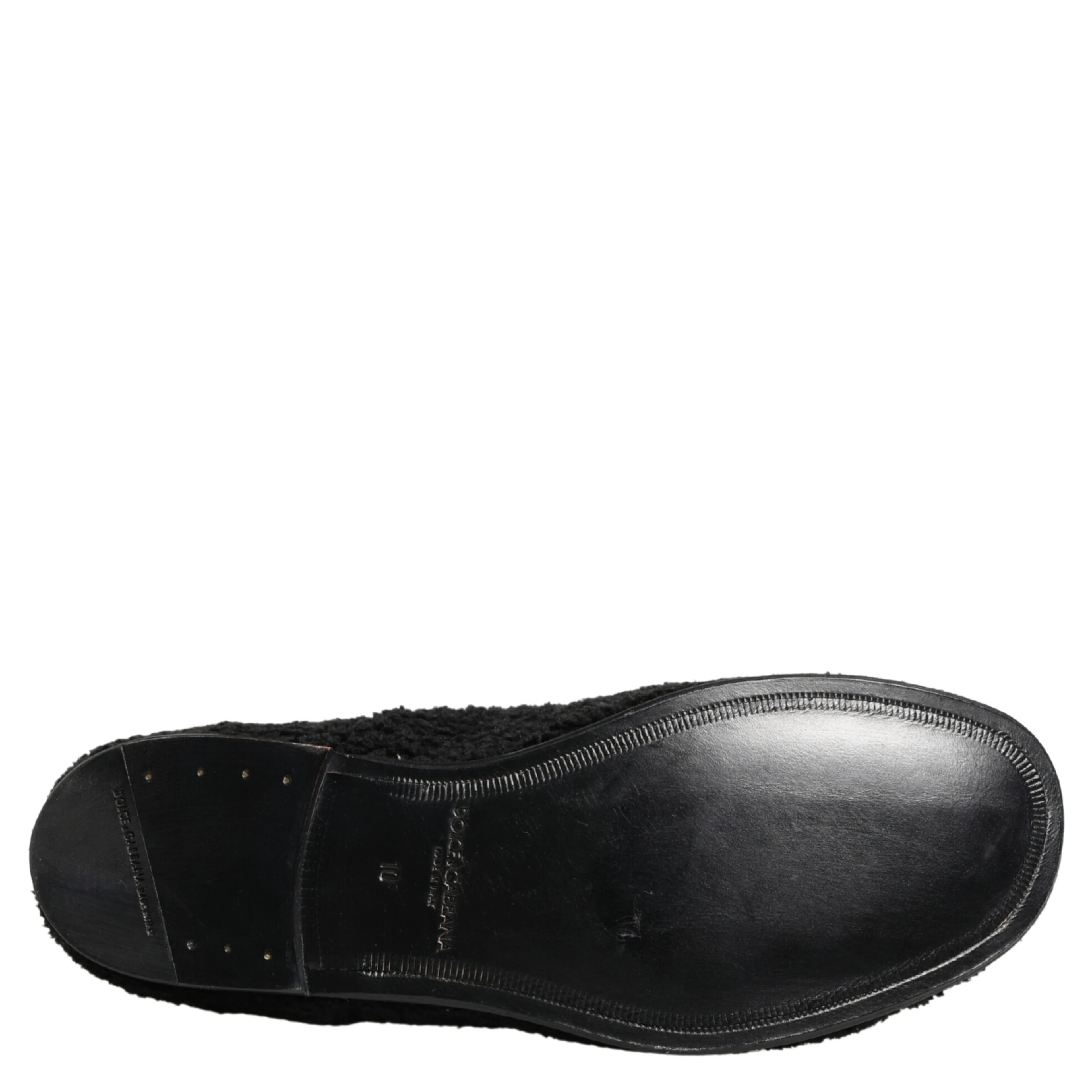 Men Black Riccio Shearling Dress Derby Shoes