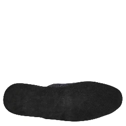 Dark Navy Wool Cotton Red Chevron Slippers Shoes