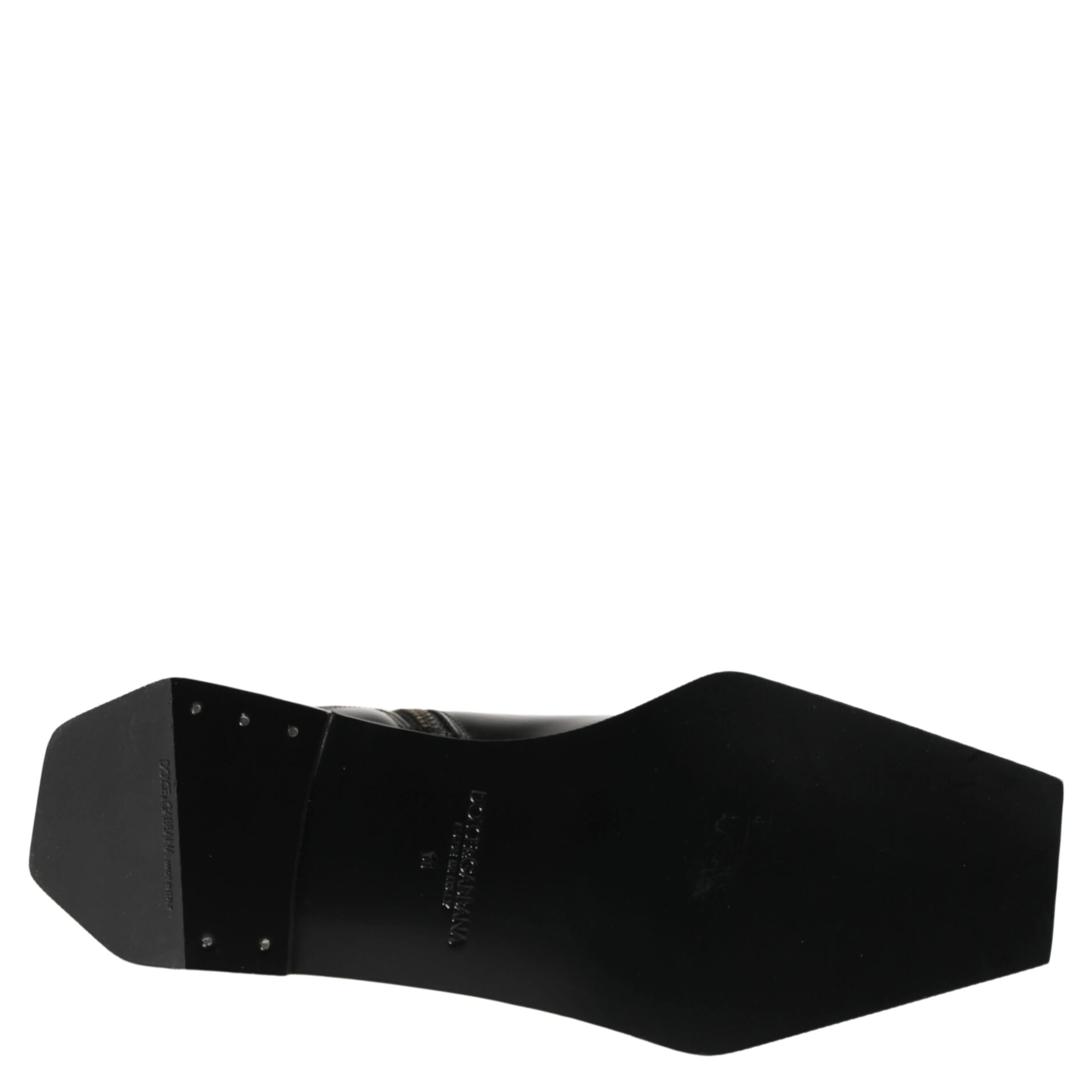 Black Leather Zip Closure Ankle Boots Shoes