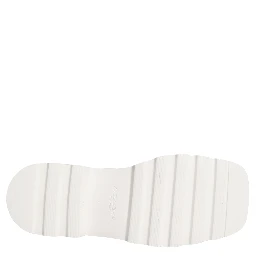 White Leather Chunky Sole Derby Shoes