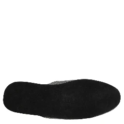 Grey Herringbone Cashmere Red Slippers Shoes