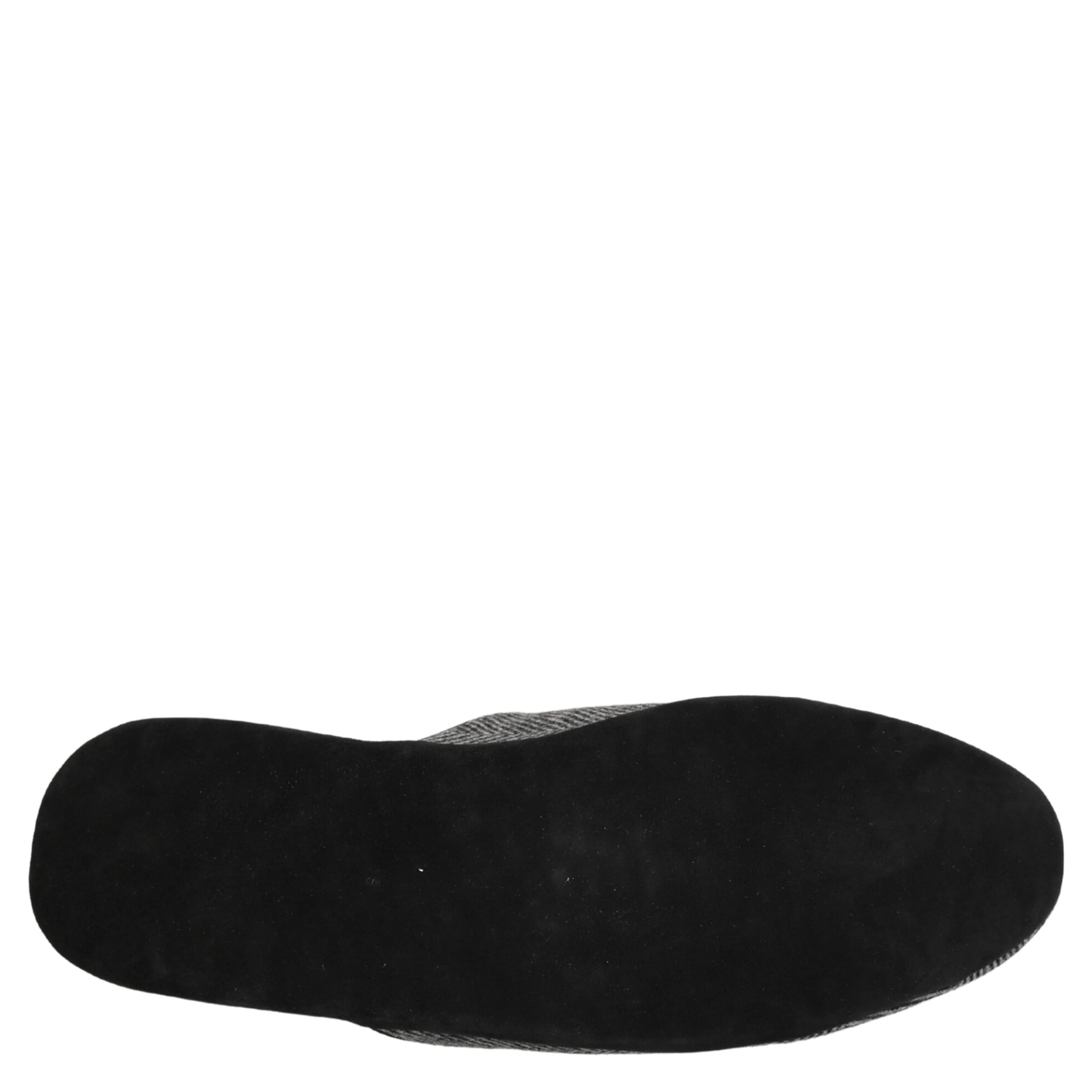 Grey Herringbone Cashmere Red Slippers Shoes