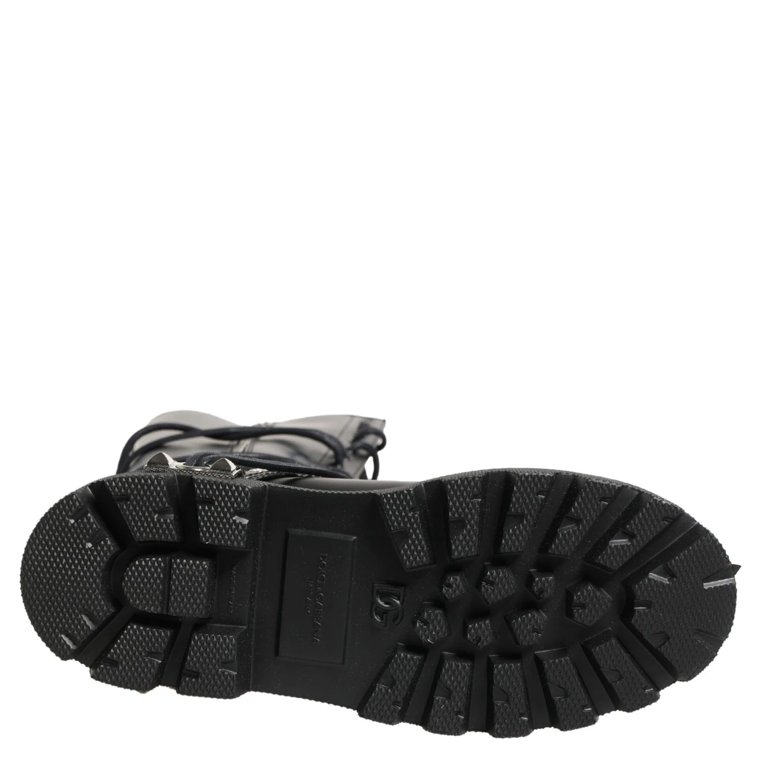 Black Leather Knee High Combat Boots Shoes