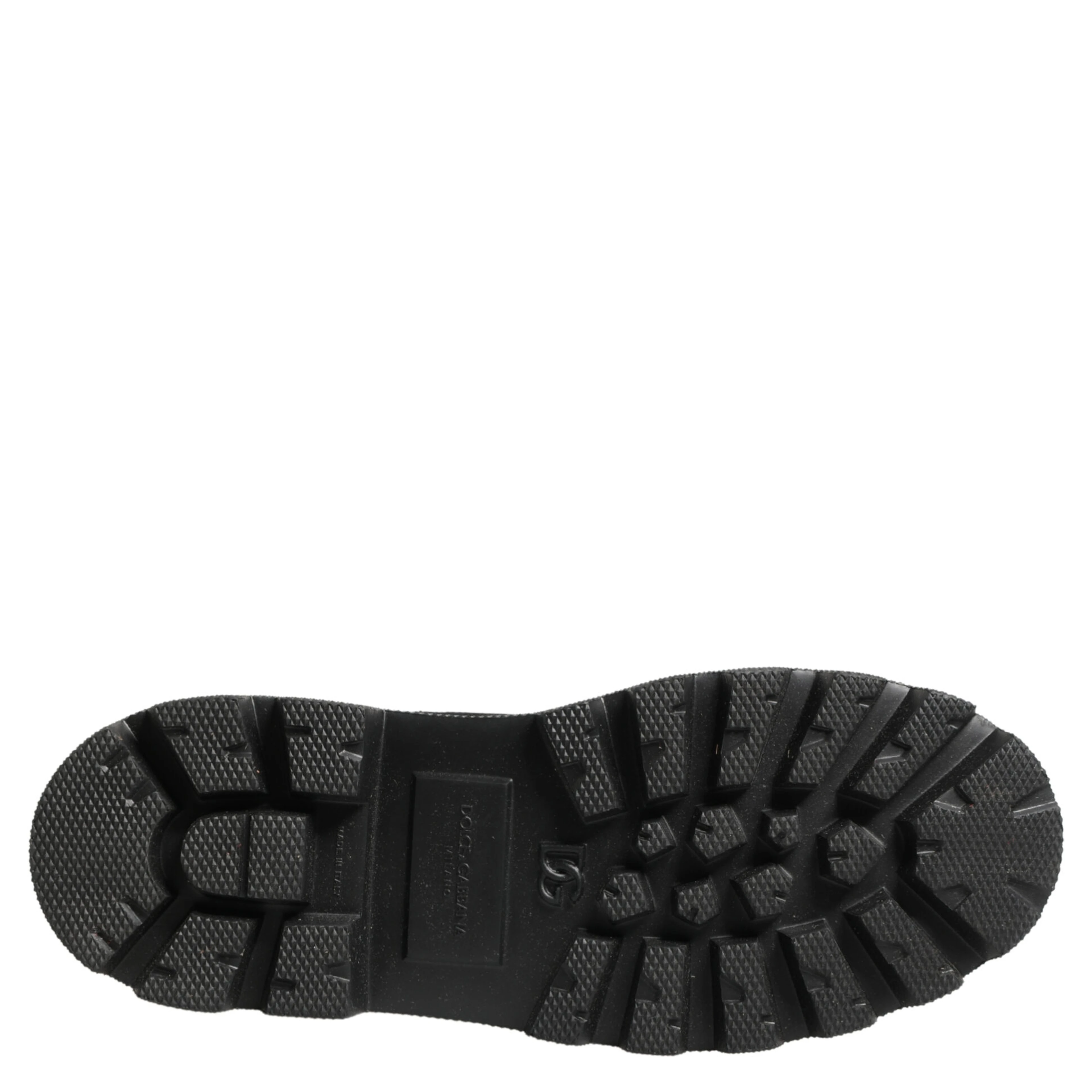 Black Leather Trek Sole Combat Boots Shoes