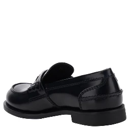 Black Rubber Slip-On Loafers