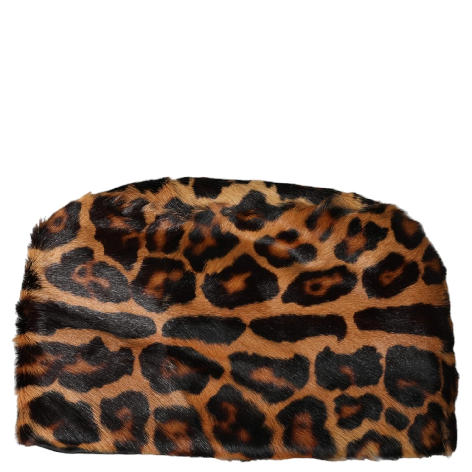 Brown Leopard Fur Women Bucket Capello Hat
