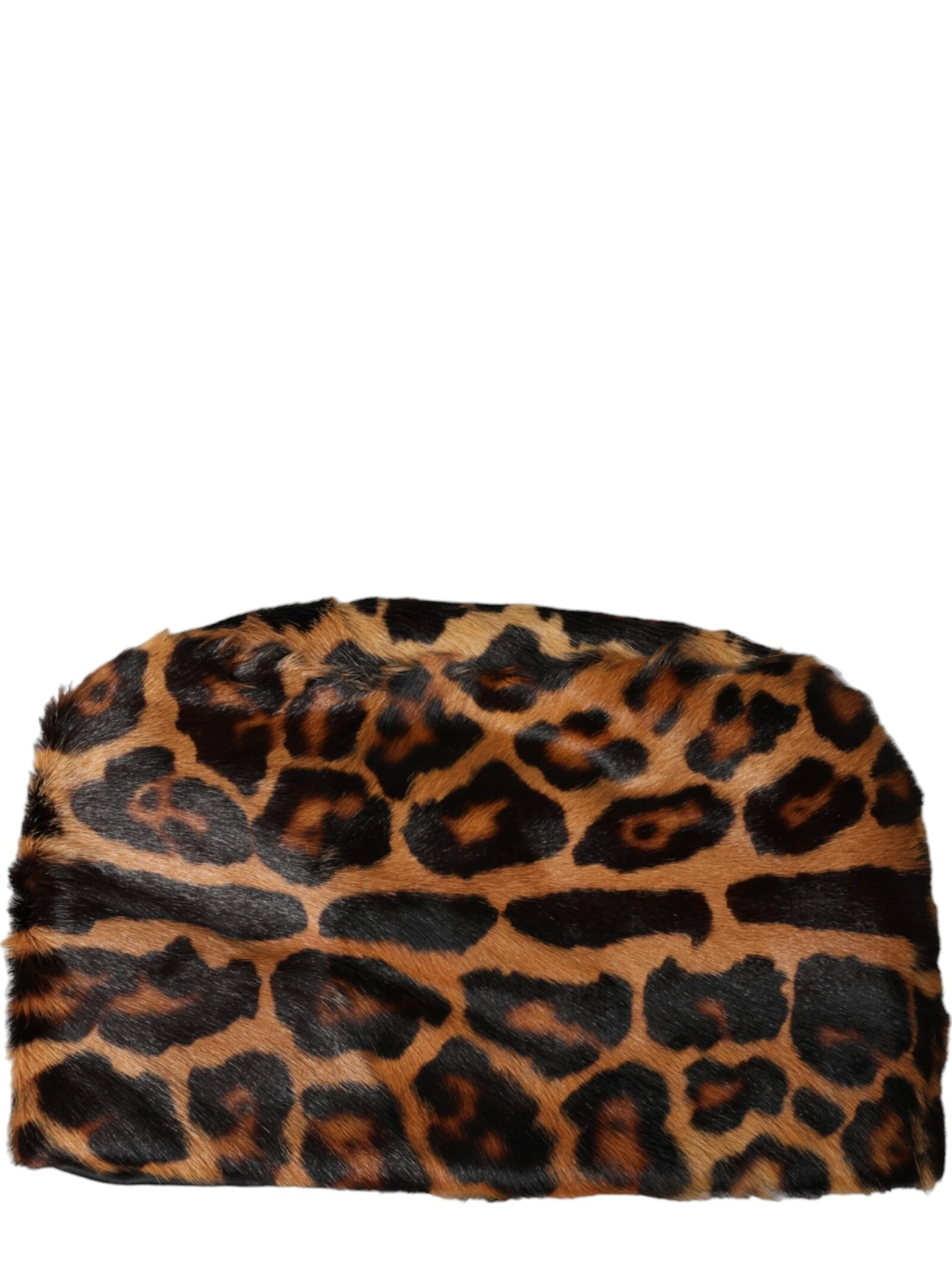 Brown Leopard Fur Women Bucket Capello Hat
