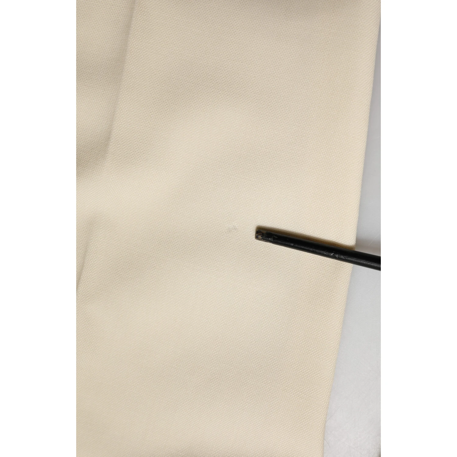 Ivory Wool Mid Waist Cropped Trouser Pants