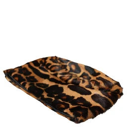 Brown Leopard Fur Women Bucket Capello Hat