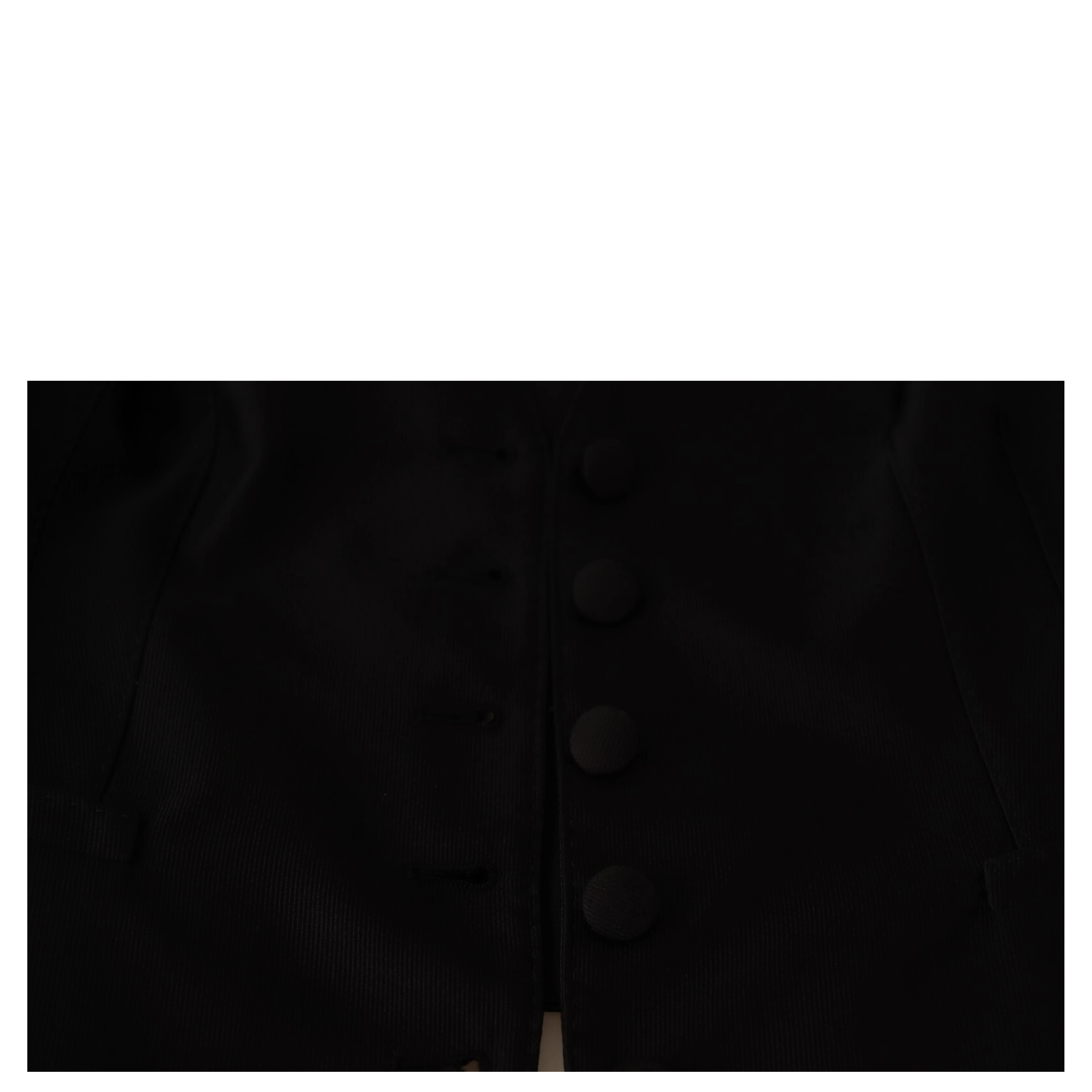 Solid Black Silk Sleeveless Waistcoat Vest Top
