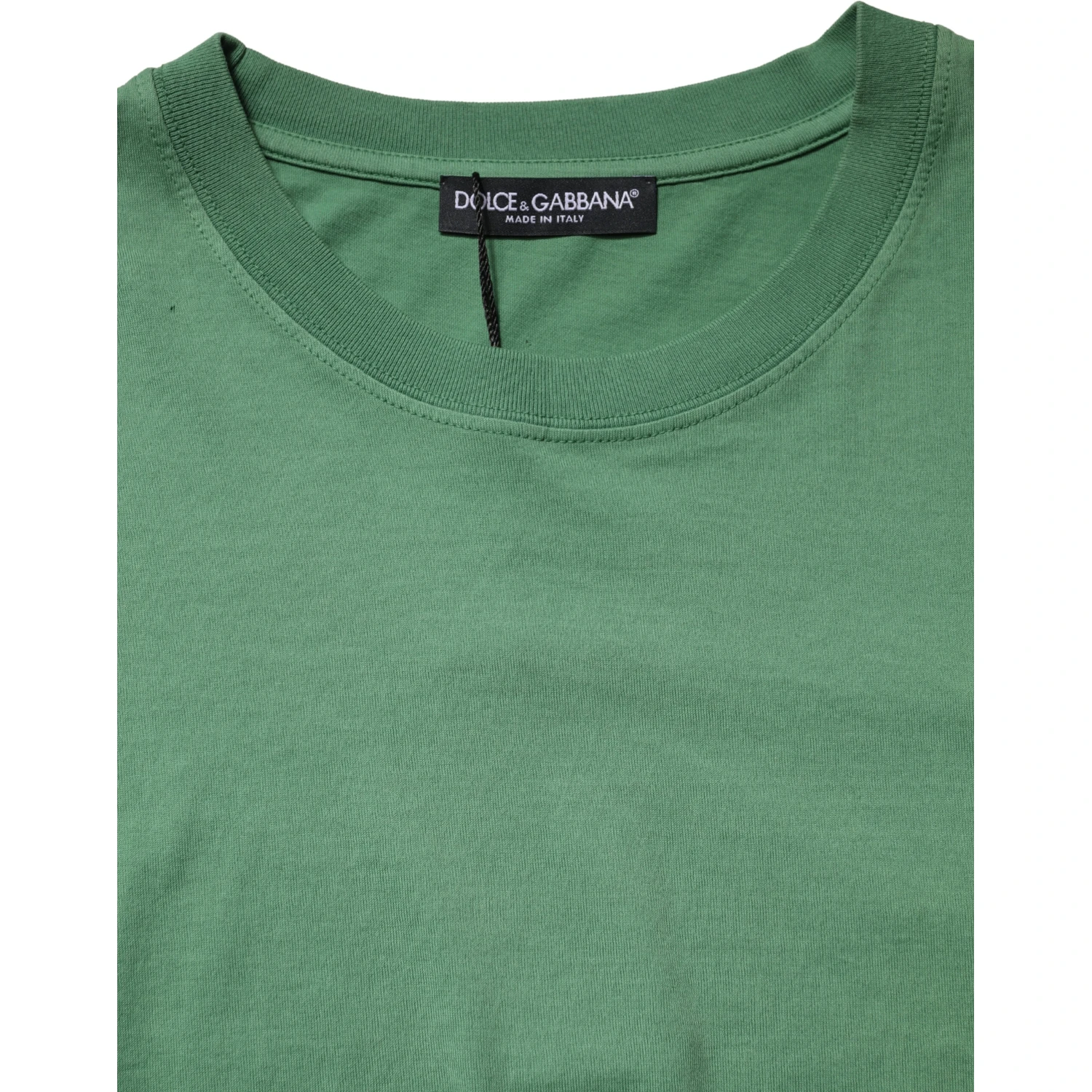 LightGreen Cotton Crewneck Short Sleeve T-Shirt