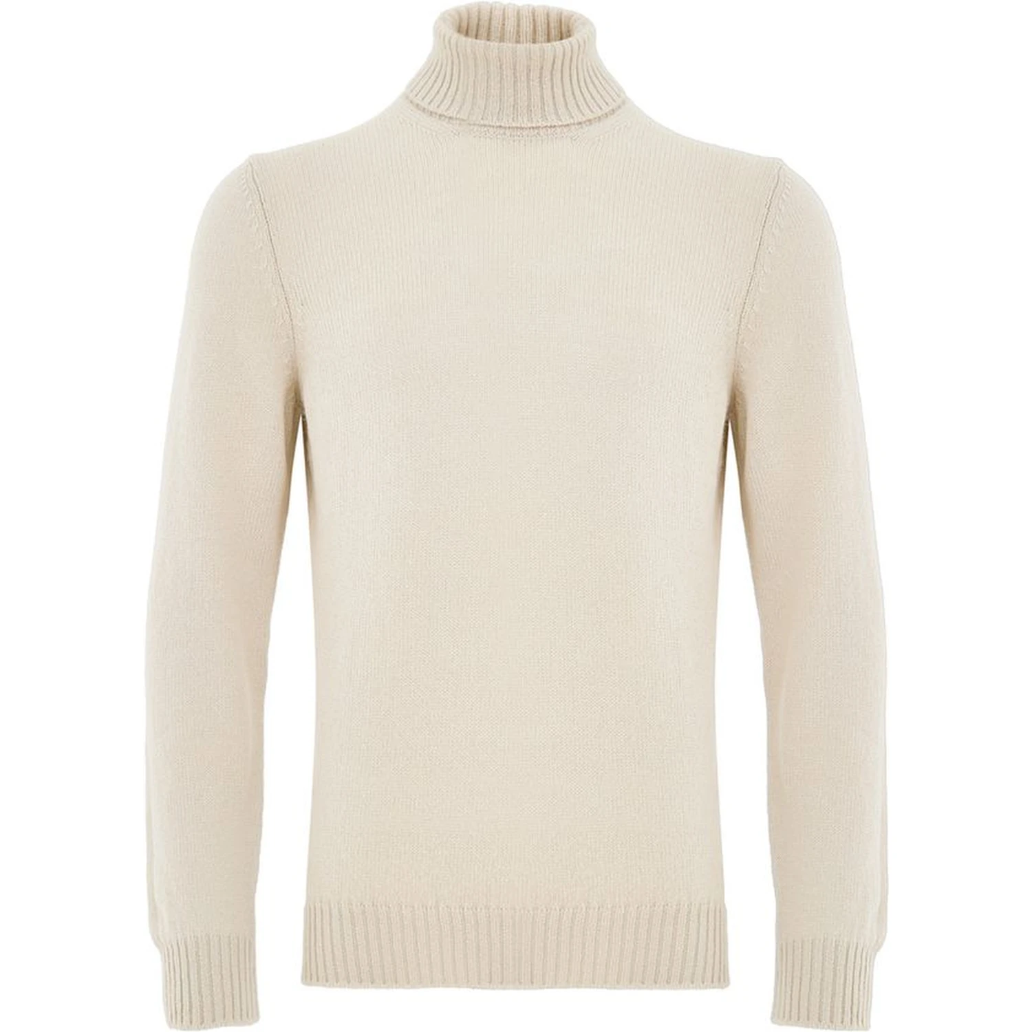 Beige Wool Turtleneck