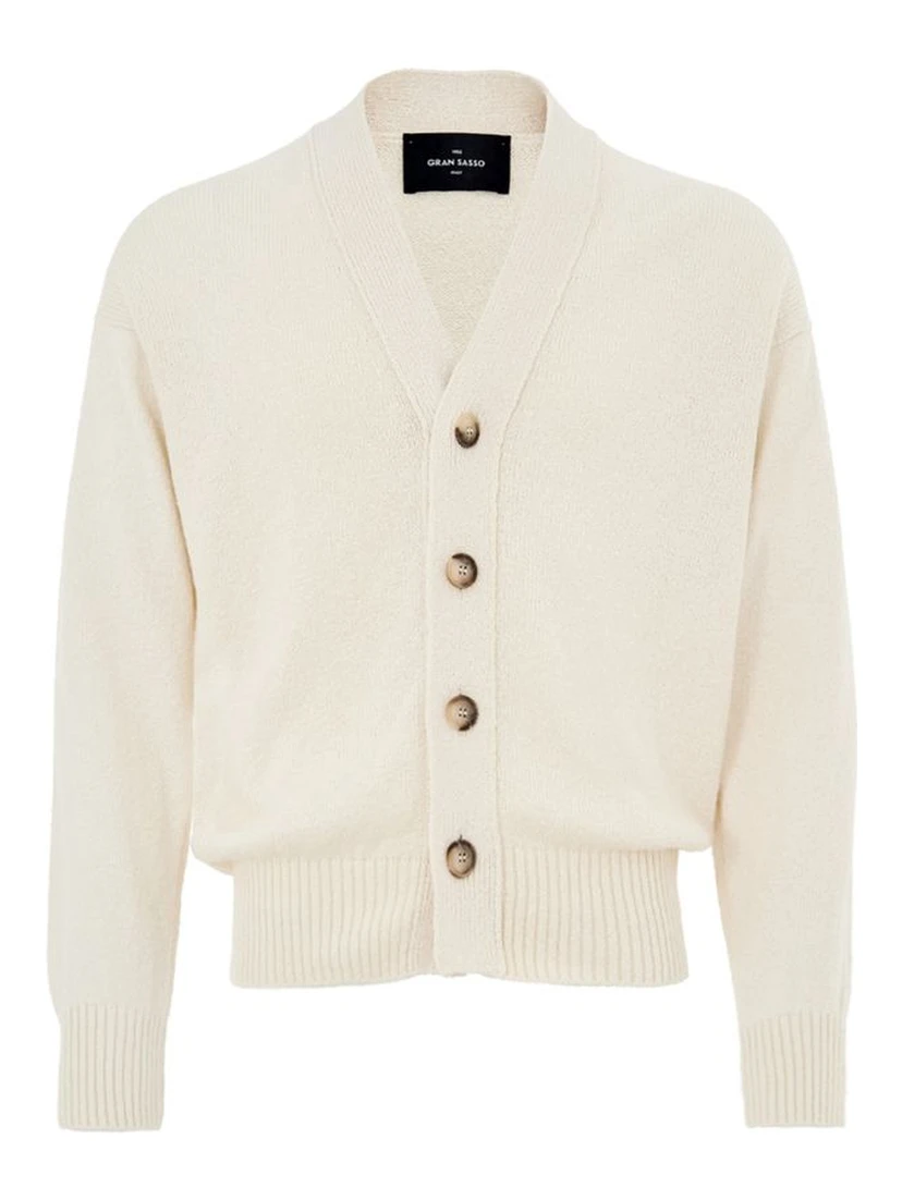 White Cotton Cardigan