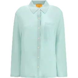 Blue Cashmere Dress Shirt