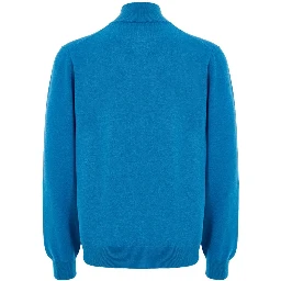 Blue Wool Turtleneck