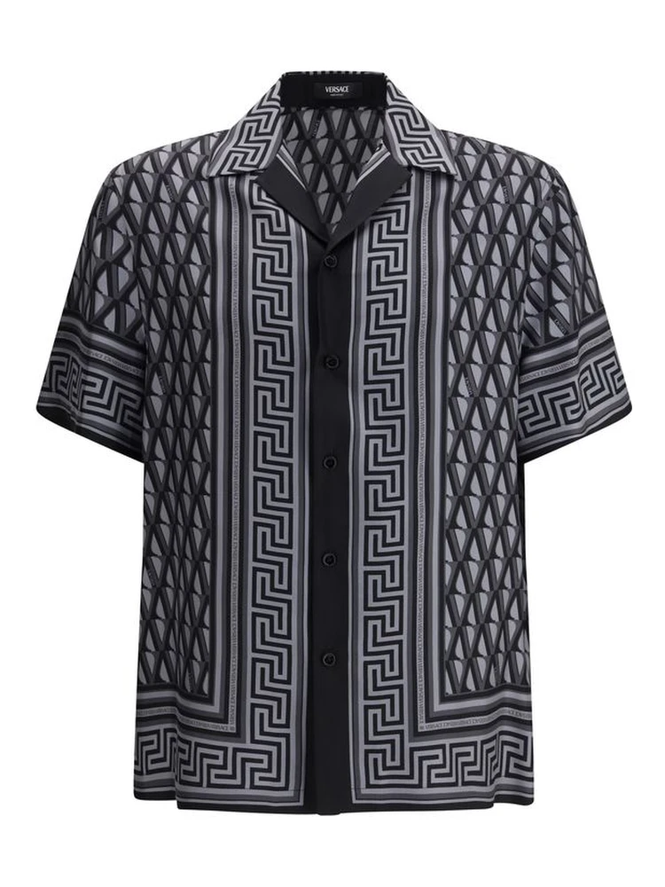 Gray Silk Pattern Shirt