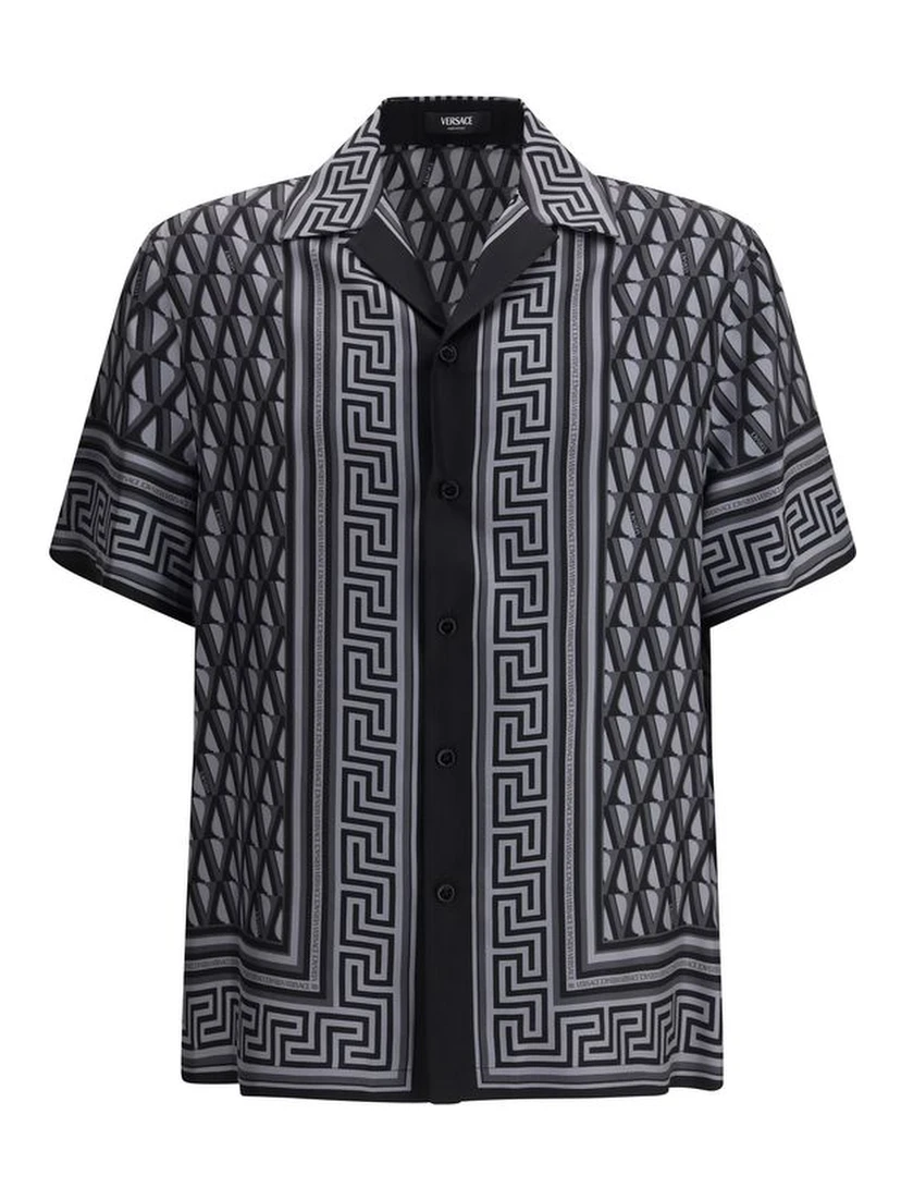 Gray Silk Pattern Shirt