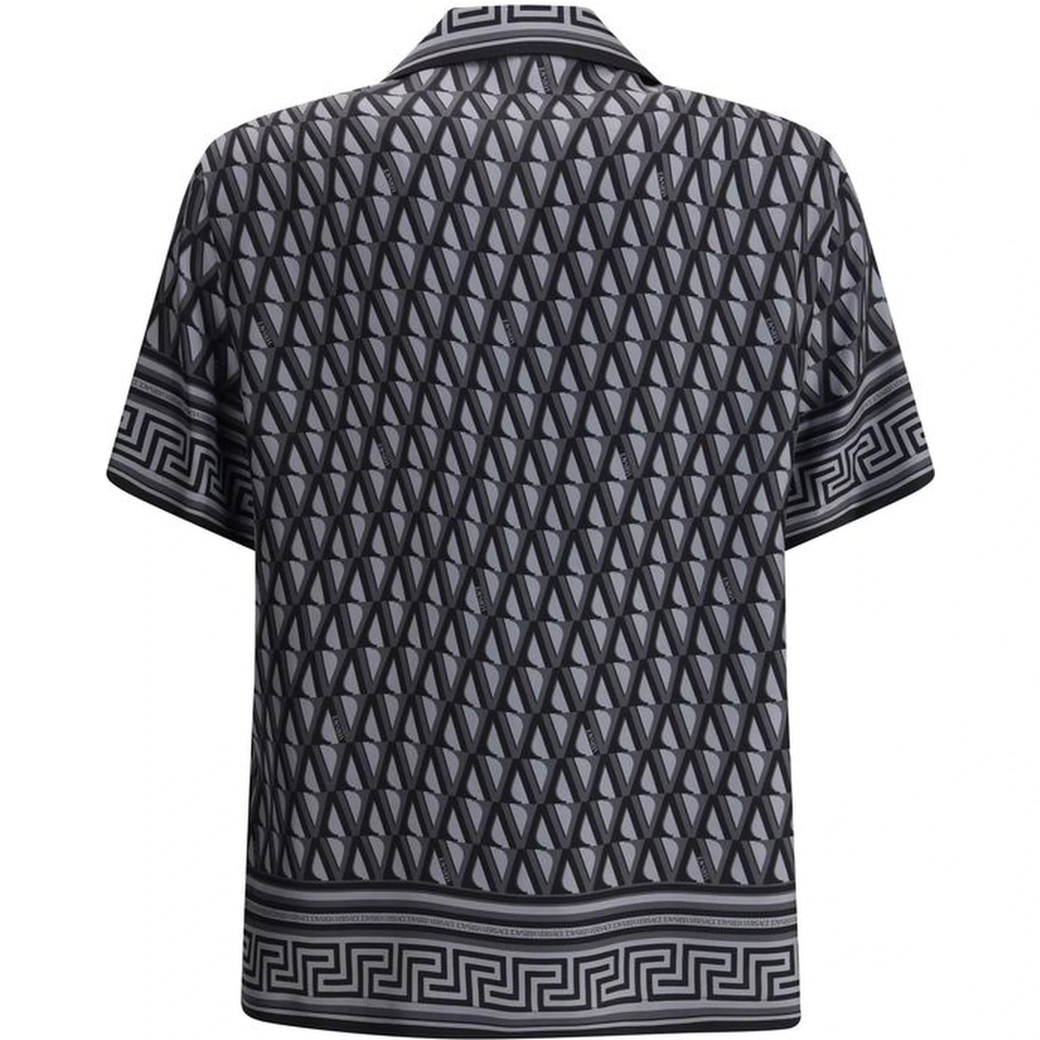 Gray Silk Pattern Shirt