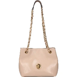 Pink Leather Shoulder Bag