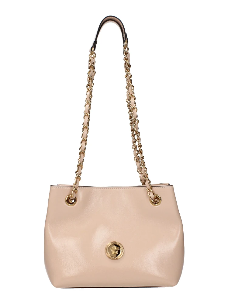 Pink Leather Shoulder Bag