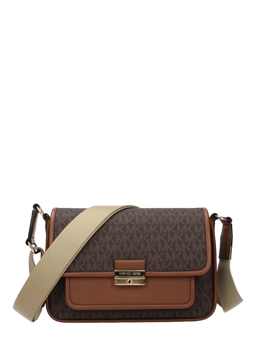 Brown Fabric Crossbody Bag