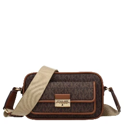 Brown Fabric Crossbody Bag