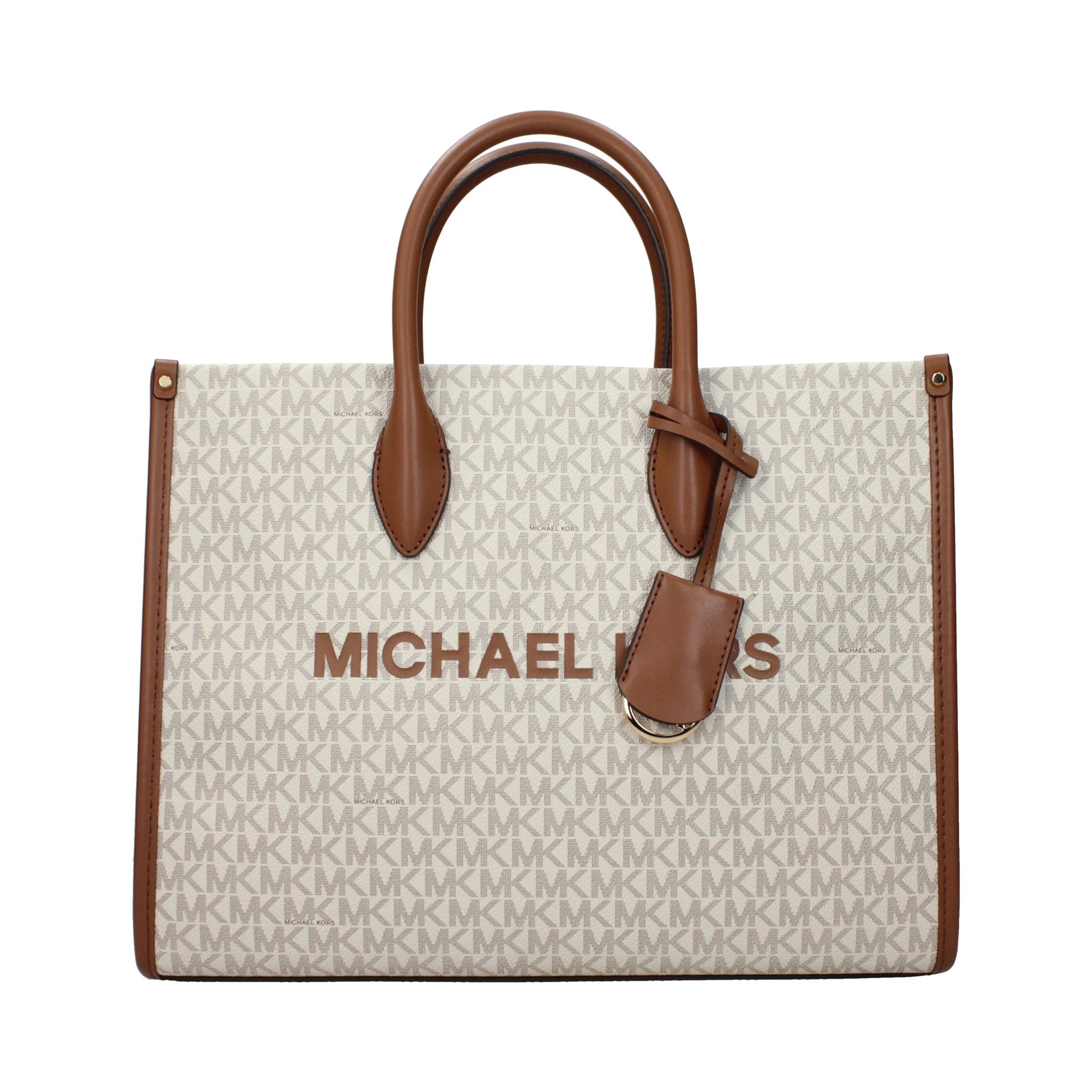 Beige Fabric Handbag