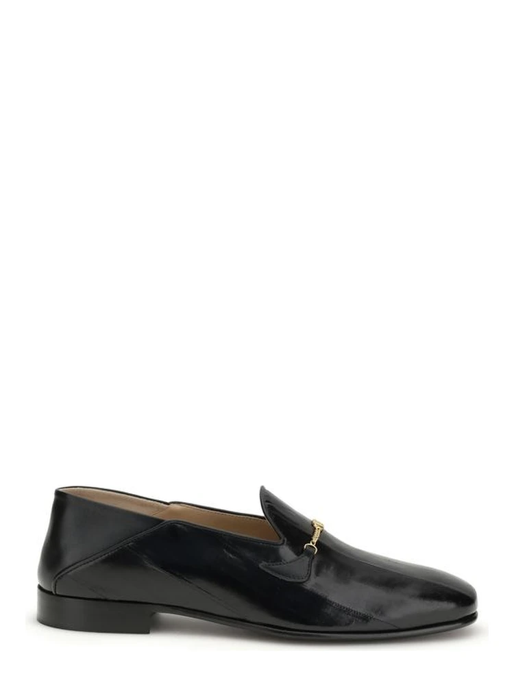 Black Calf Leather Bos Taurus Slip-On Loafers