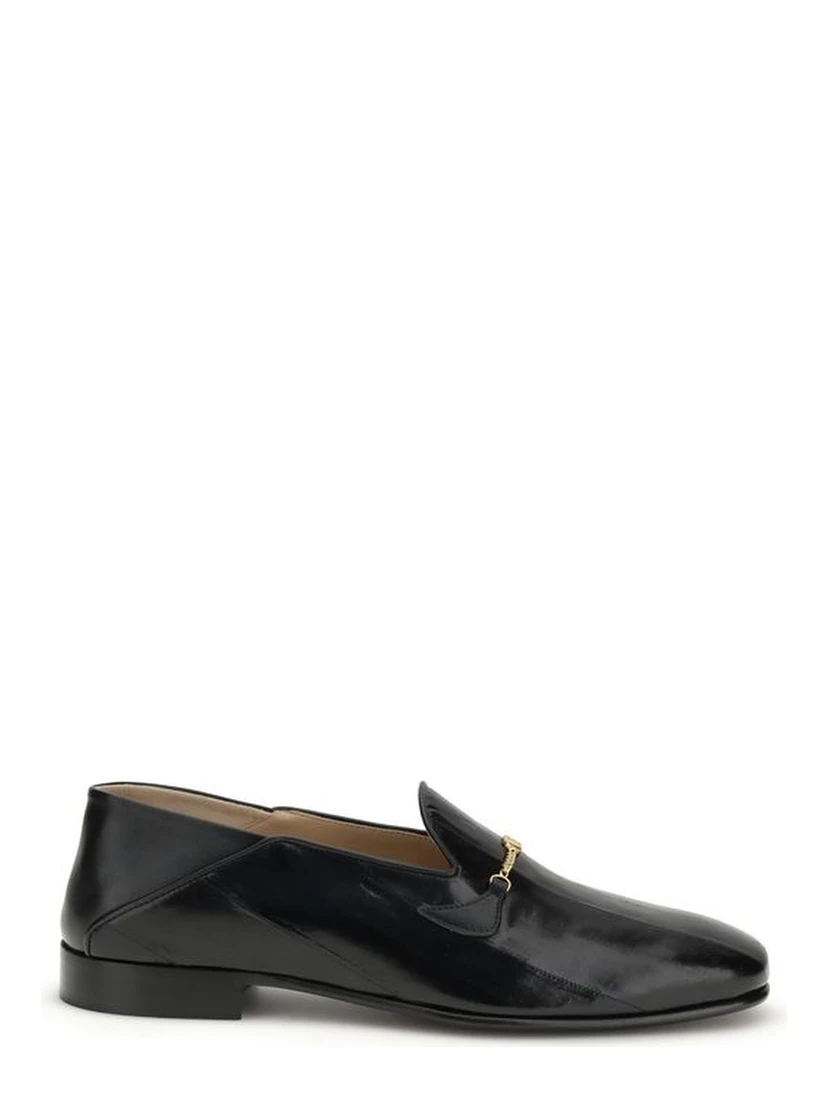 Black Calf Leather Bos Taurus Slip-On Loafers