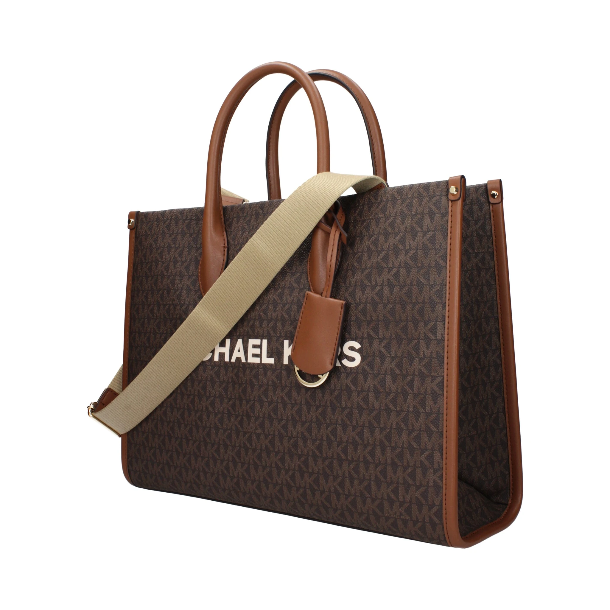 Brown Fabric Handbag