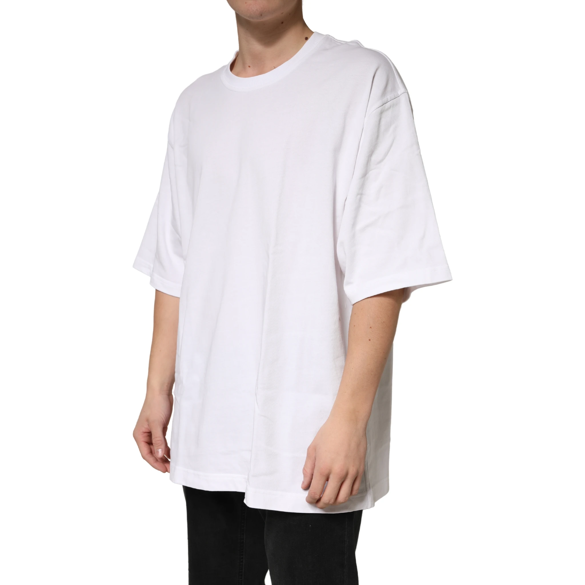 White Cotton Crewneck Short Sleeve T-Shirt