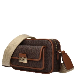 Brown Fabric Crossbody Bag