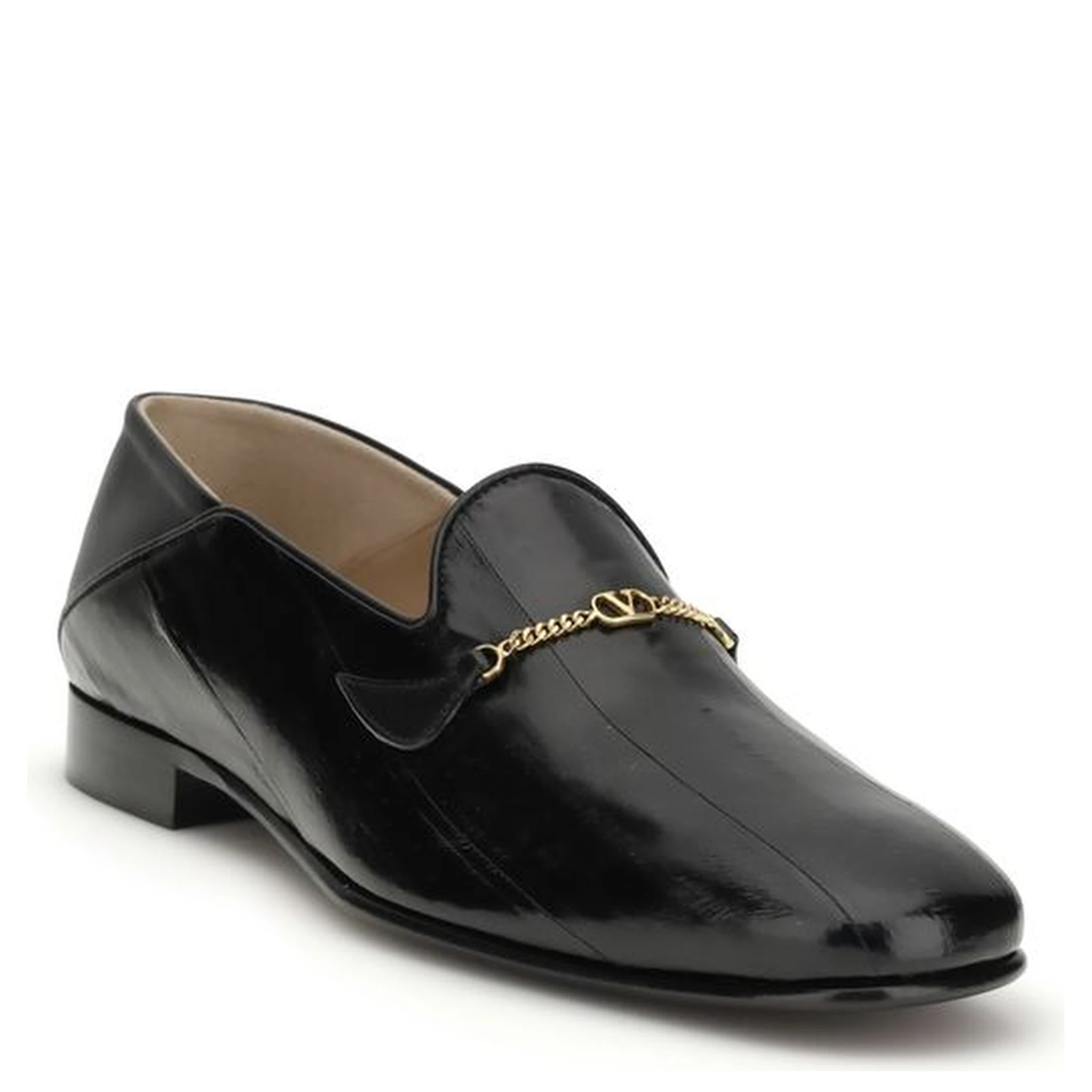 Black Calf Leather Bos Taurus Slip-On Loafers