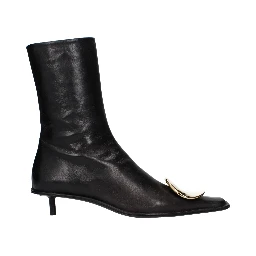 Black Leather Ankle Boots