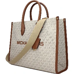 Beige Fabric Handbag