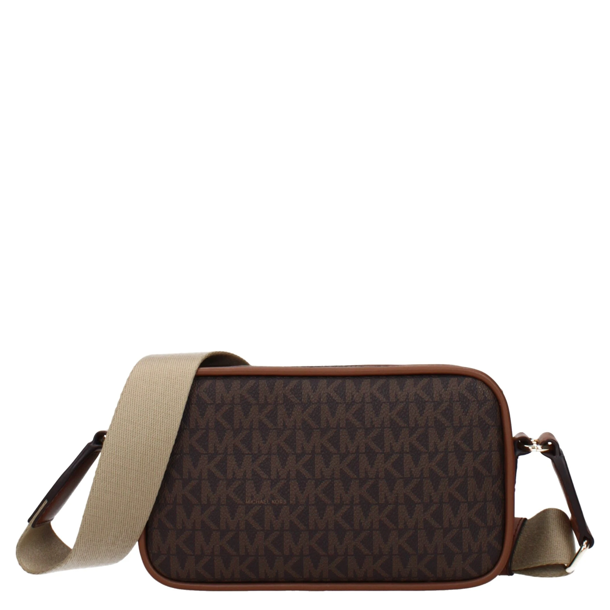 Brown Fabric Crossbody Bag