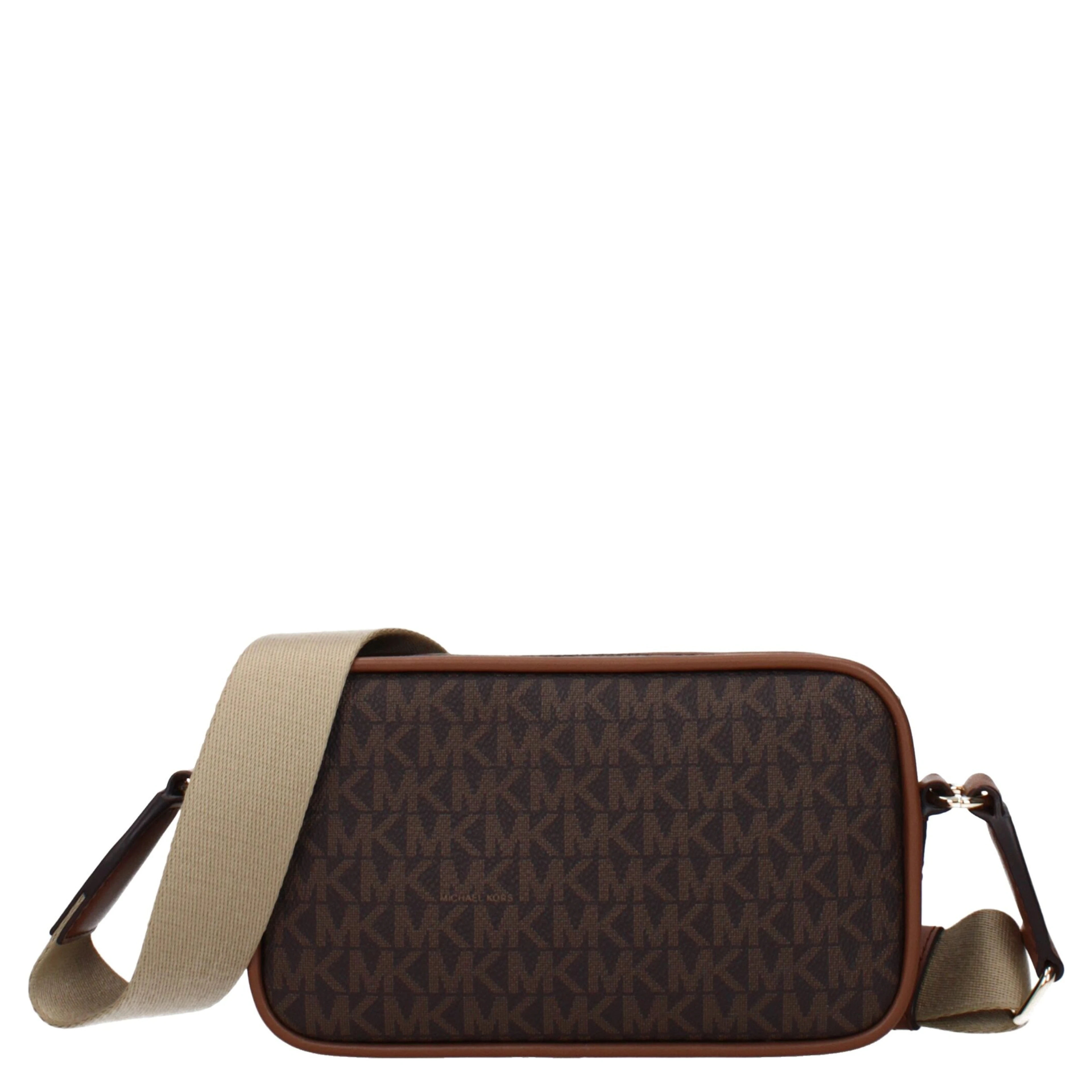 Brown Fabric Crossbody Bag