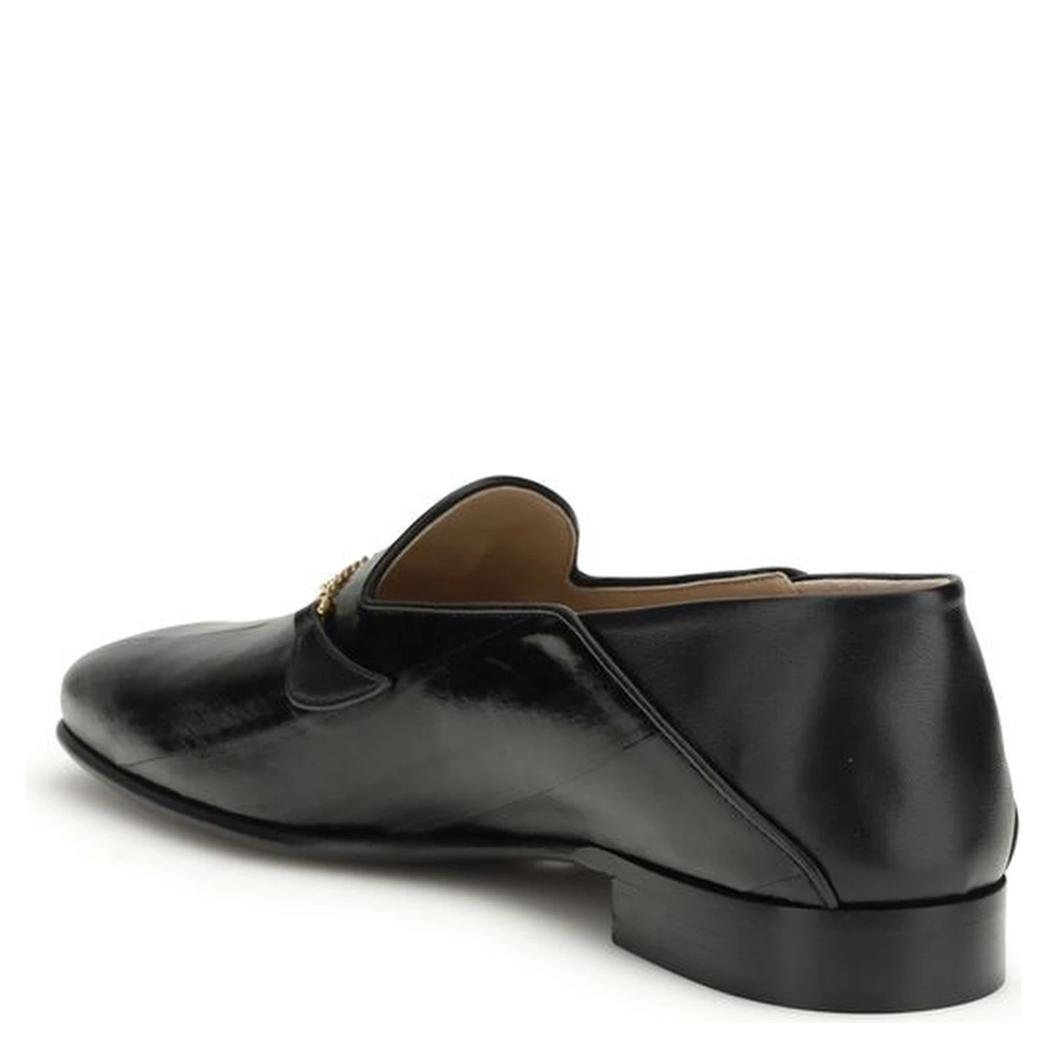 Black Calf Leather Bos Taurus Slip-On Loafers