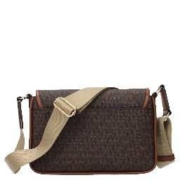 Brown Fabric Crossbody Bag