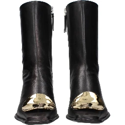 Black Leather Ankle Boots