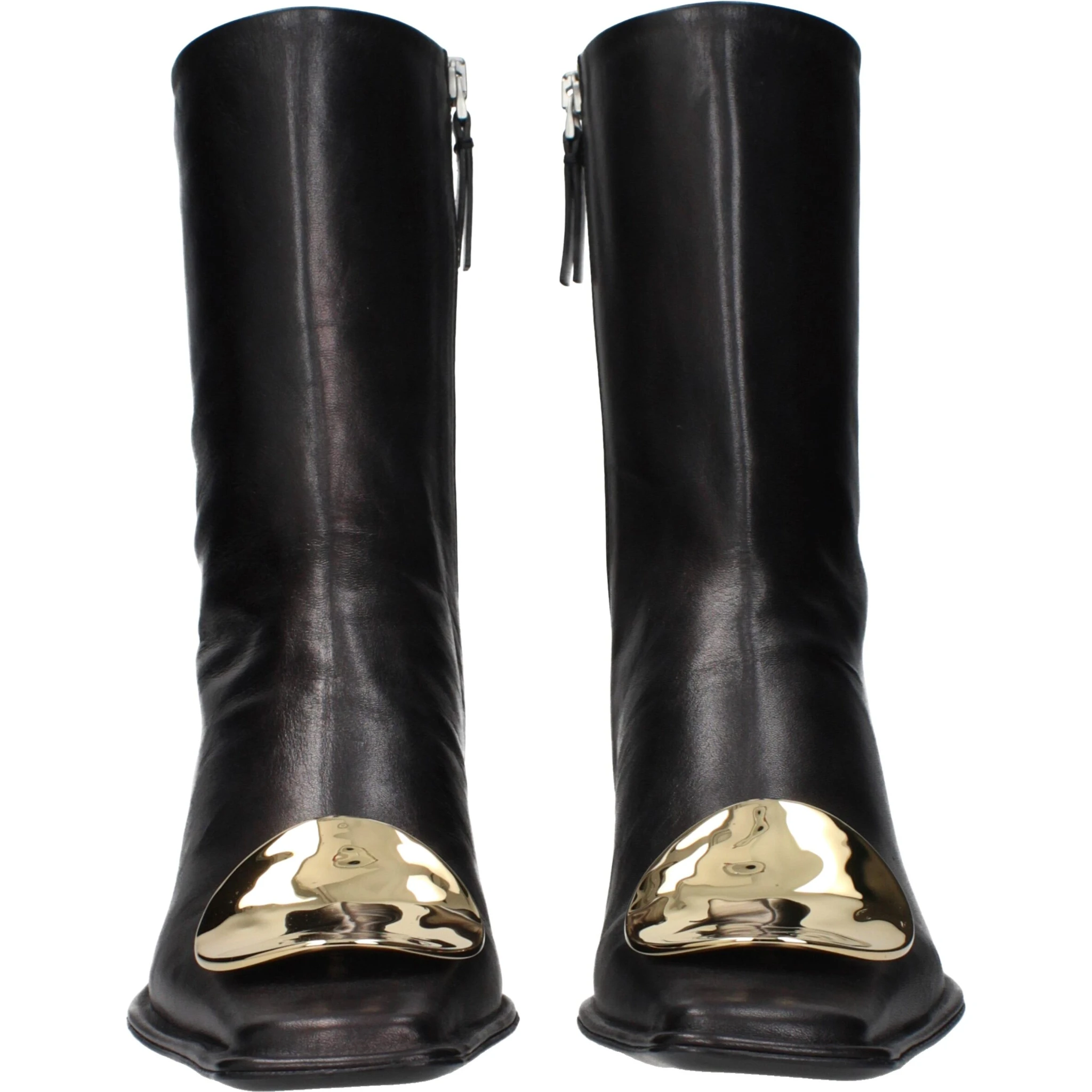 Black Leather Ankle Boots