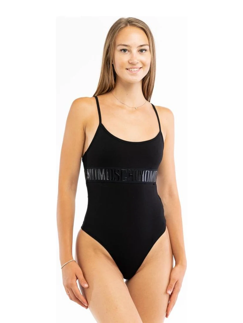 Black Cotton Bodysuit