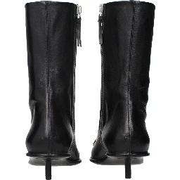 Black Leather Ankle Boots