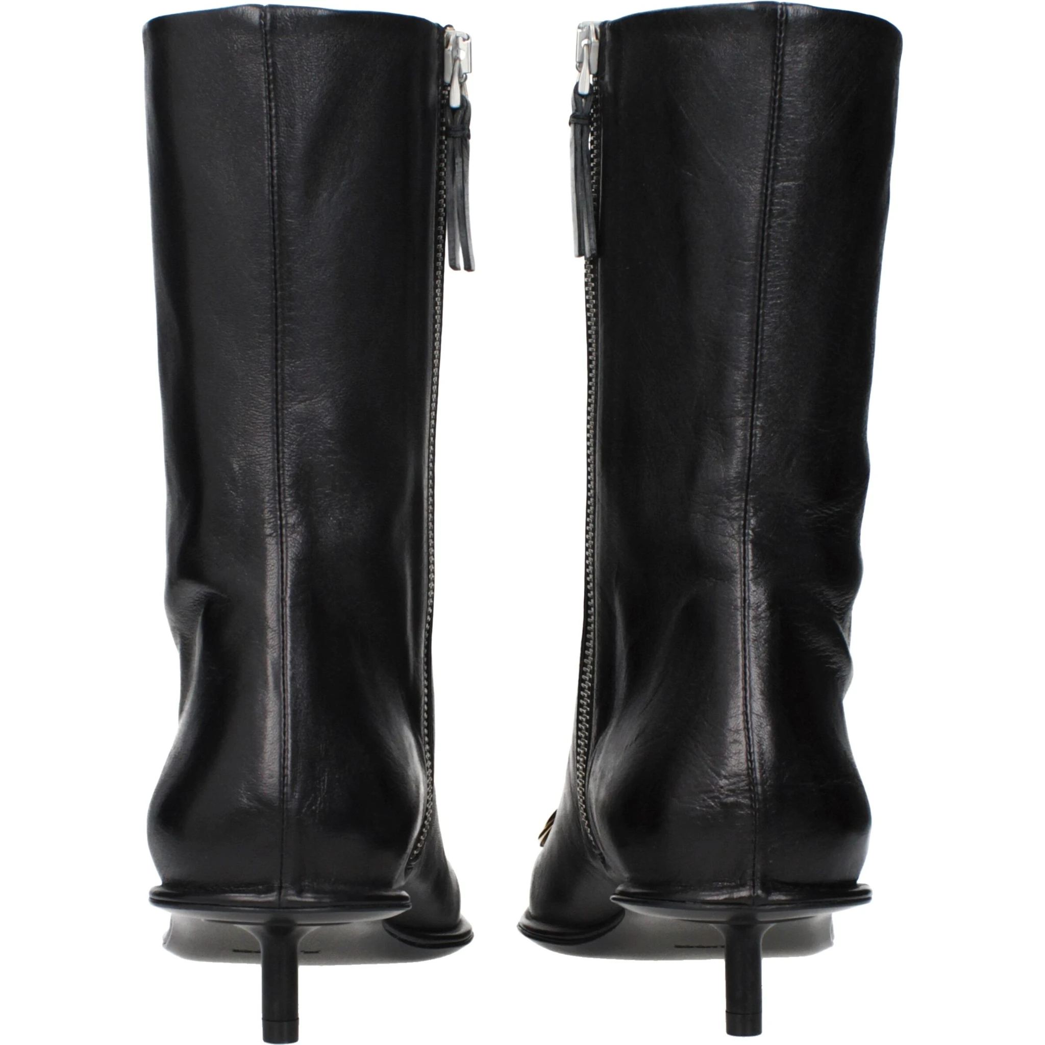 Black Leather Ankle Boots