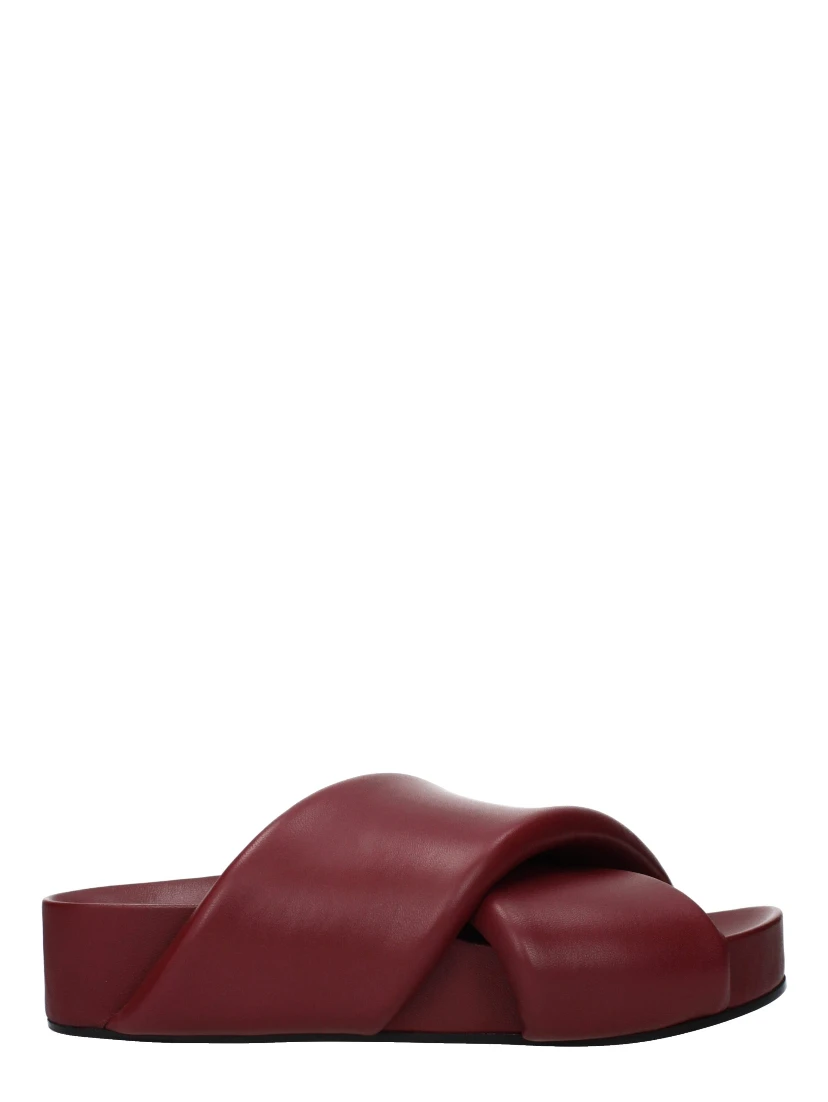 Red Leather Slippers