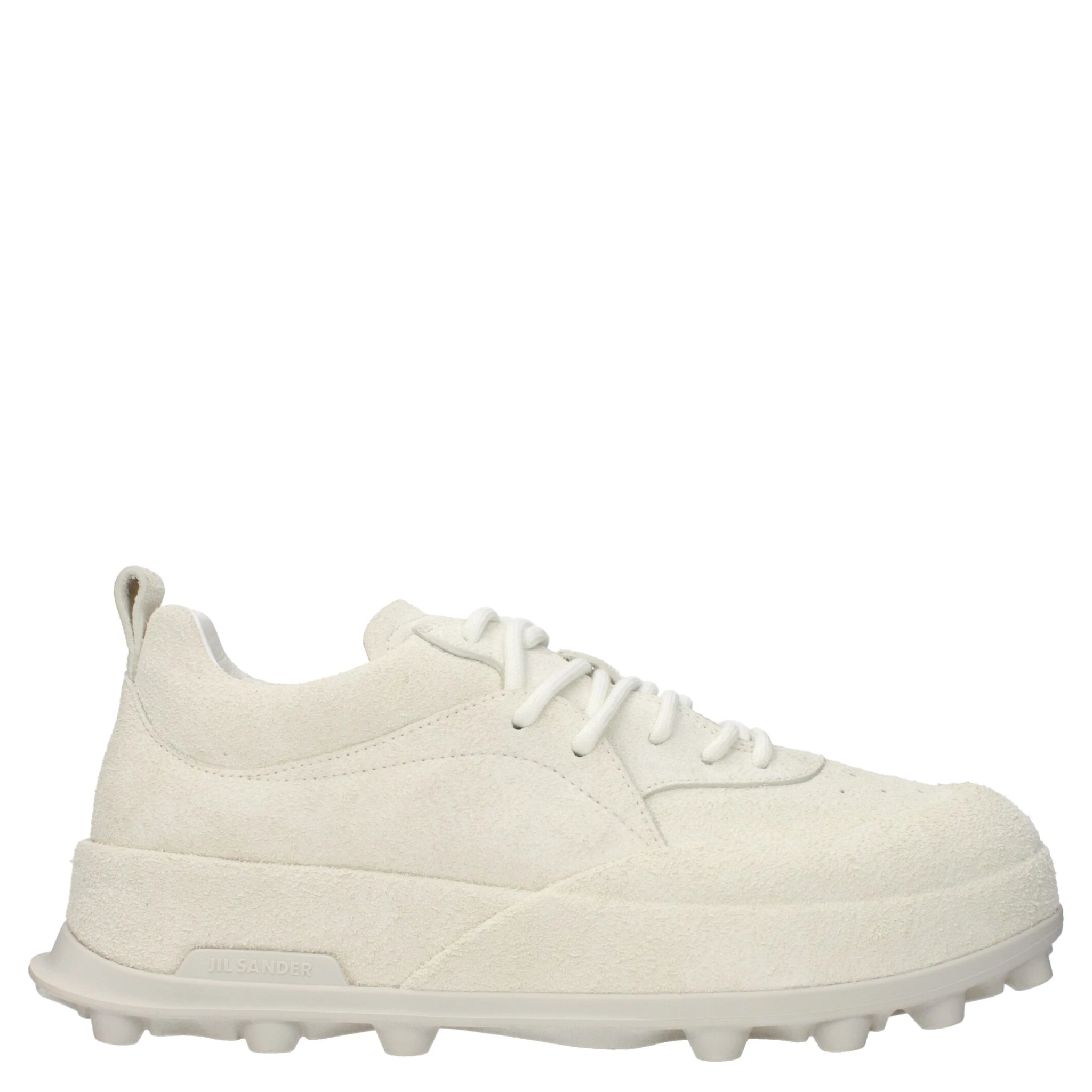 Beige Leather Chunky Sneakers